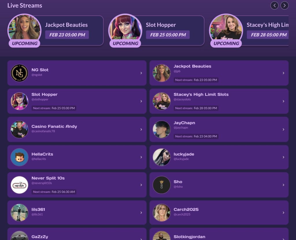 Live Streamers on PlayFame Casino